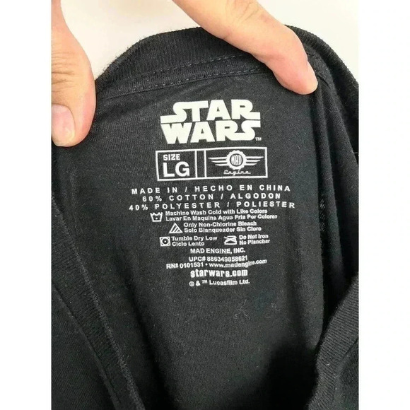 Star Wars Mad Engine Long Sleeve Mock Layer T-Shirt LARGE - Picture 3 of 9
